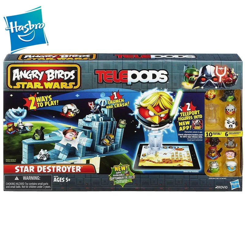 Hasbro Angry Birds Action Figure Star Wars Catapult เกมเดสก์ท็อป Telepods Star Destroyer รุ่นคอลเลกชันงานอดิเรกของขวัญของเล่น