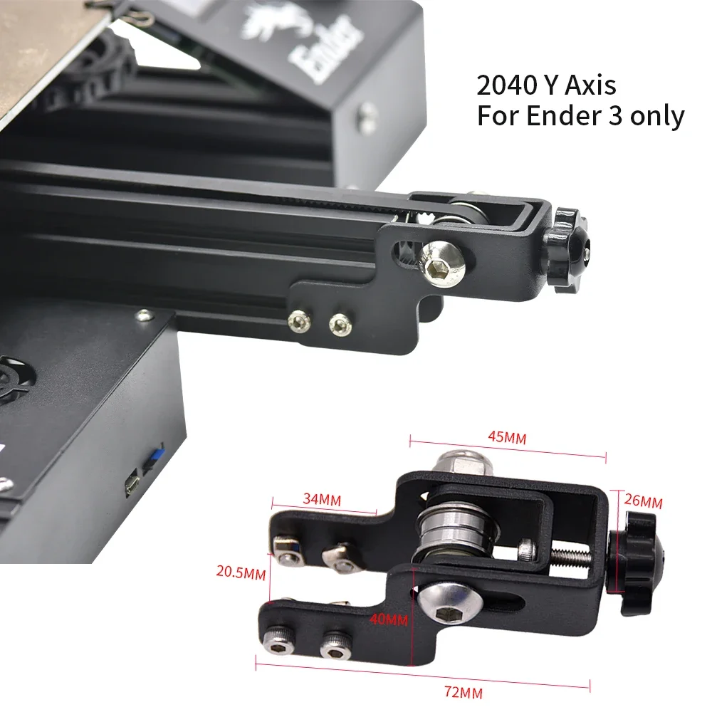Фото Комплект синхронного натяжителя ремня Creativity Ender 3/CR10 — натяжитель ремня ГРМ с профилем X/Y 2020/2040/4040 для 3D-принтера №3