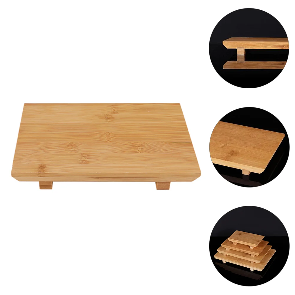 

Sushi Tray Plate Serving Sashimi Japanese Platter Board Dish Geta Wooden Style Snack Server Cutting Wood Tableware Stand Bamboo