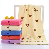 cute baby cartoon animal print shower towel summer swimming beach bathing towels toddler kids bathroom cotton shower washcloth