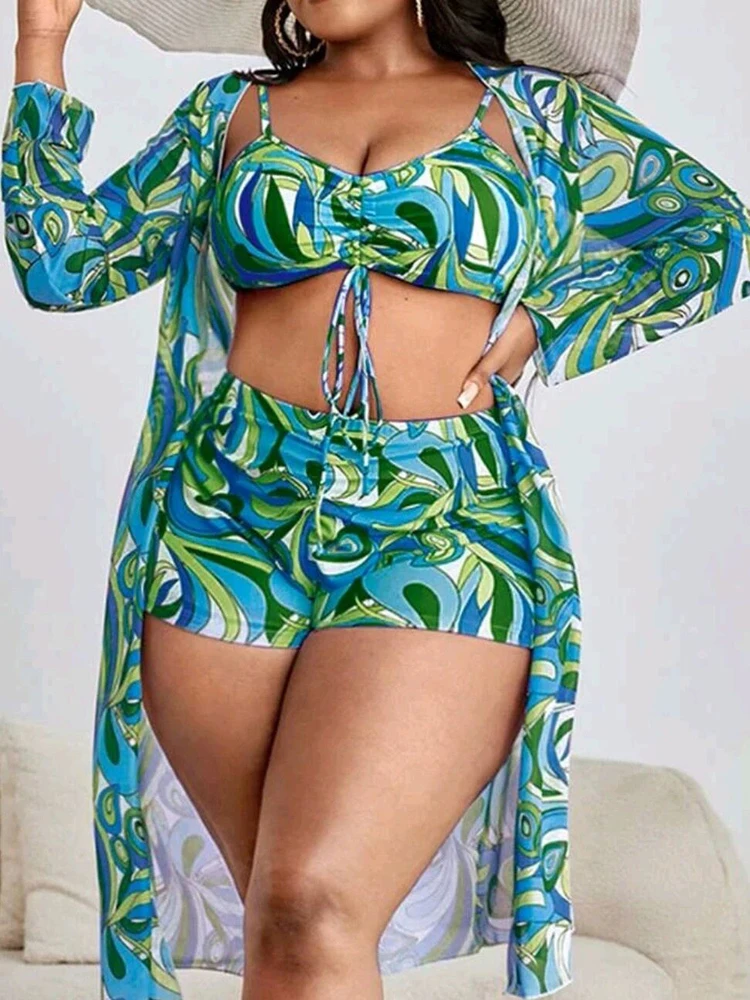 Three-piece Push Up Bikini Set Sexy Separate Stylish