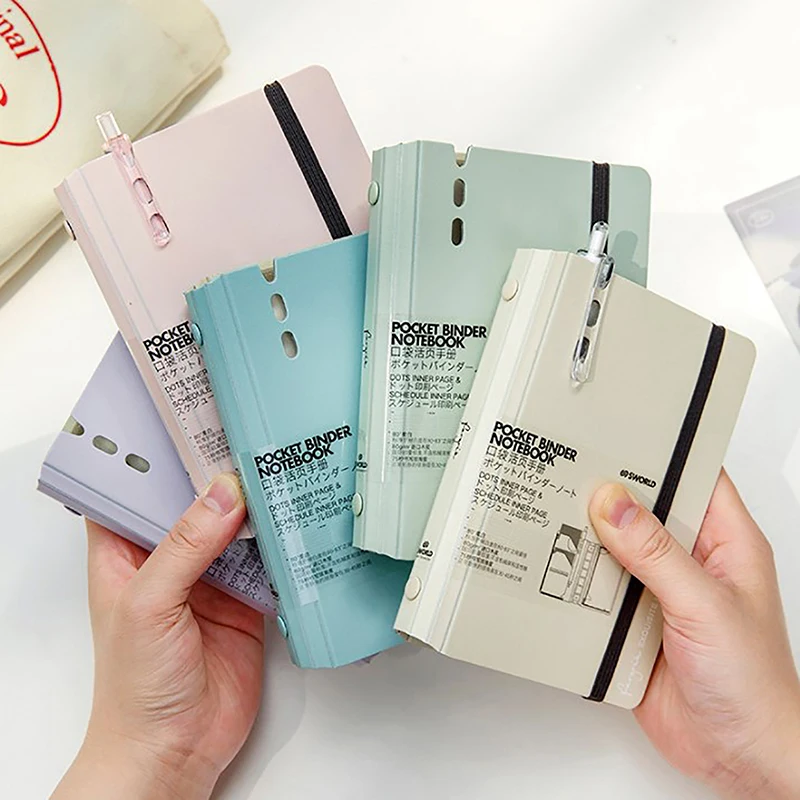 

A7 Binder Notebook Journal 40 Sheets Pocket Loose leaf Diary Journal Planner Business Office portable Notepad School Stationery