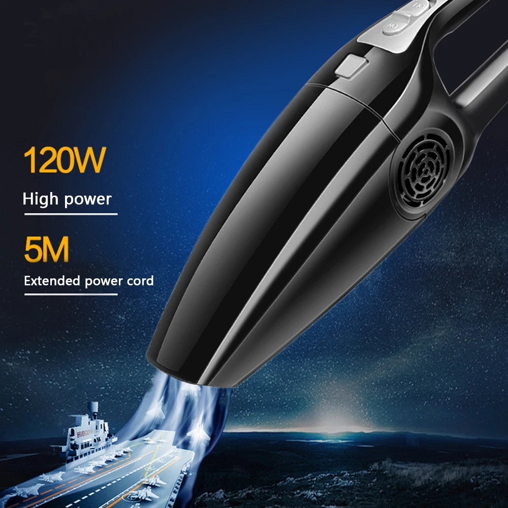 

Car Vacuum Cleaner High Suction For Car Wet And Dry dual-use Vacuum Cleaner Handheld 12V Mini Car Vacuum 120W 3600mbar