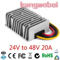 24 volt to 48 volt 24v to 48v 20a boost converter step up vehicles power supply 24v 36v to 48v 20a dc to dc ce rohs waterproof