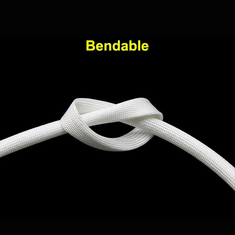 1/2/5 м белая трубка из стекловолокна ID1 мм ~ 50 600 градусов C устойчивая к высоким