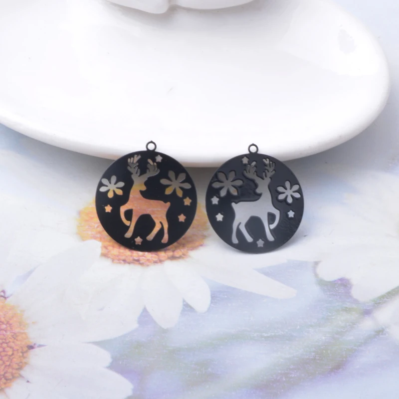 Подвески из латуни в виде рождественского лося AC14325 20 шт. подвески оленя