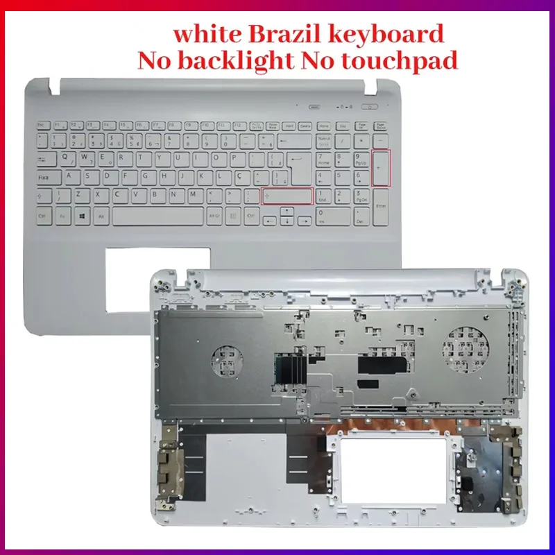 Фото Клавиатура для ноутбуков VAIO FIT15 SVF15 SVF152 SVF153 SVF15E SVF154 SVF152C29V (американская/испанская/бразильская раскладка), верхняя часть корпуса (пальмрест) №5