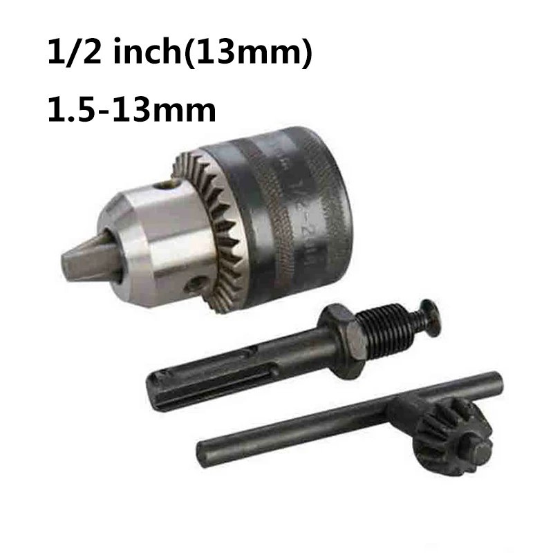 

1pc 1/2" 13mm Adapter Keyless Chuck Drill Bits Replacement For DEWALT BOSCH Makita 1.5-13mm Chuck With SDS Plus Key