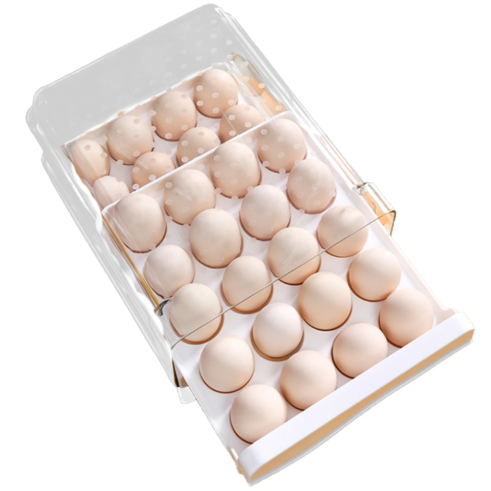 

Ящик для яиц для холодильника, ящик для хранения яиц, составной Размер 20 дюймов, 40 ячеек, быстрая выдвижная корзина для яиц