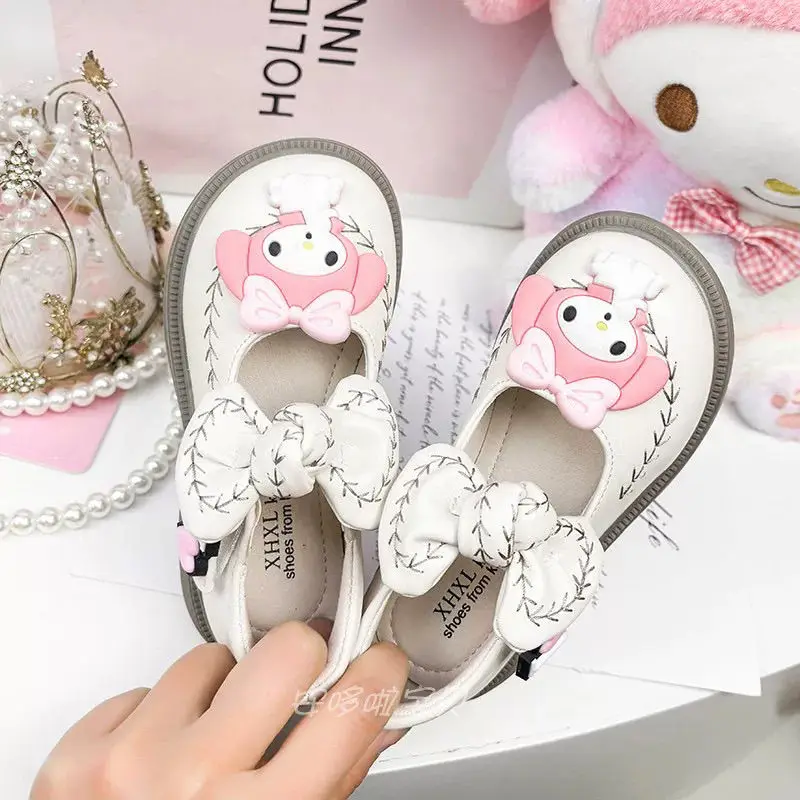 My Melody аниме Kawaii Sanrio Ins модная обувь принцессы с милой мультяшной подвеской модные