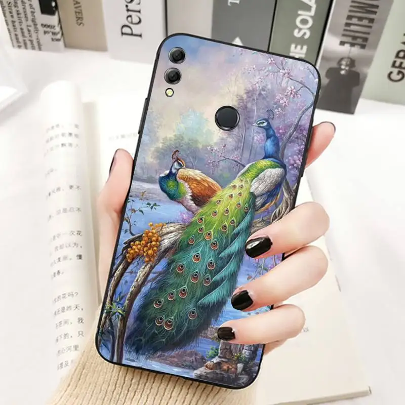 TOPLBPCS чехол для телефона с павлиньими перьями Huawei Honor 10 i 8X C 5A 20 9 30 lite pro Voew V30 |