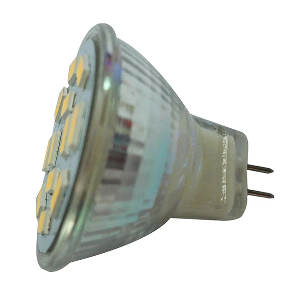 

6W GU4(MR11) LED Spotlight MR11 12 SMD 5730 570 DC 12V, Warm White