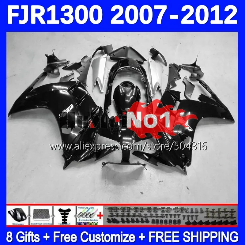 

FJR1300A For YAMAHA FJR-1300 FJR1300 07 08 09 10 11 12 159MC.24 FJR 1300 A C 2007 2008 2009 2010 2011 2012 Fairing Metal black