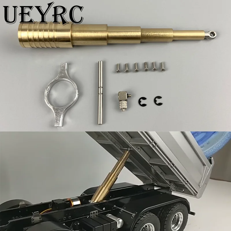 Metal Hydraulic Lift Multistage Cylinder Upgrade for 1:14 Scale Tamiya RC Dump Truck Tipper SCANIA 770S VOLVO ACTROS BENZ LESU