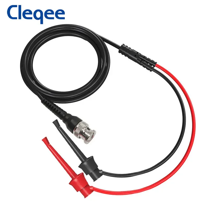 

Cleqee P1007B BNC для модернизированных тестовых зажимов с крючками, тестовый провод, щуп для осциллографа, двойной IC Mini Grabber Q9, штекерный кабель 500 В, 5 А