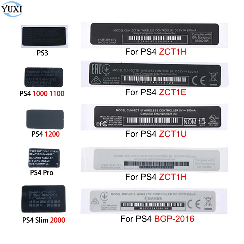 

YuXi Shell Label Sticker For PS4 Pro Slim 1000 1100 1200 Console Housing Seals Tamper-Proof Label Warranty Repair Sticker