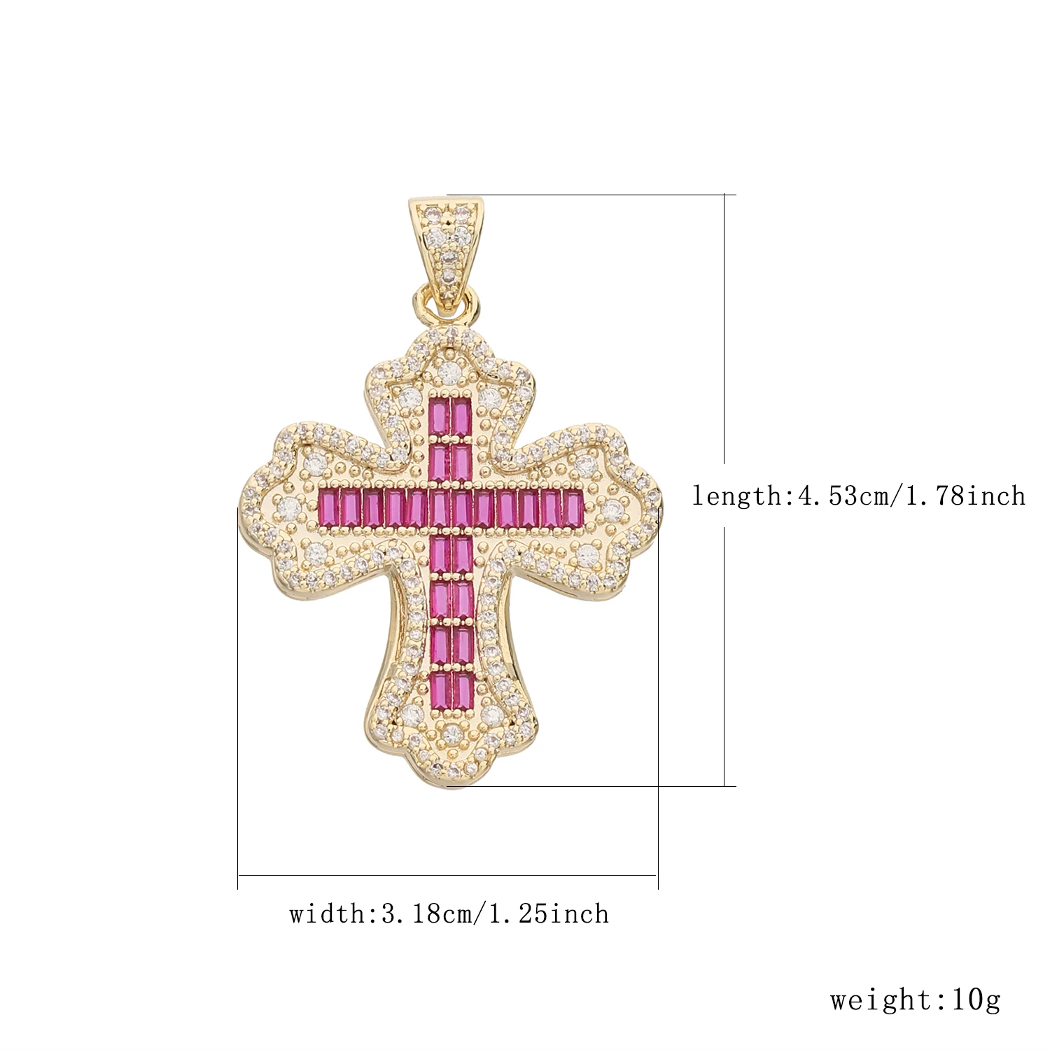 Рождественский новый кулон-браслет серьги-кольца розовый крест из четырех