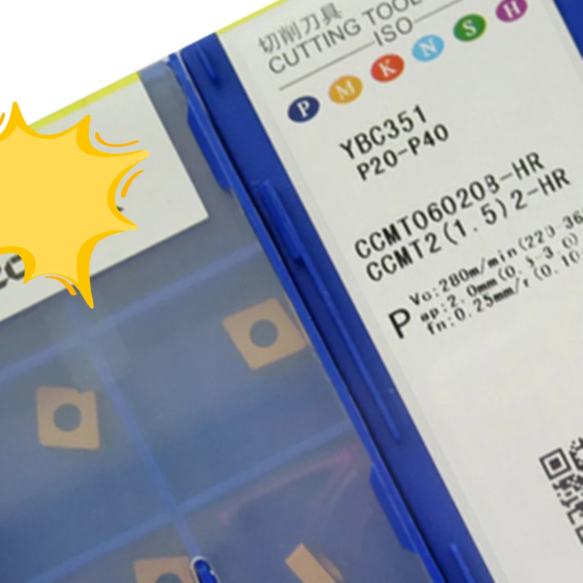 

ZC-CT YBC351/CCMT060208-HR YBC351/CCMT09T304-HR YBC351 карбидные вставки CNC для стали 10 шт./корт.