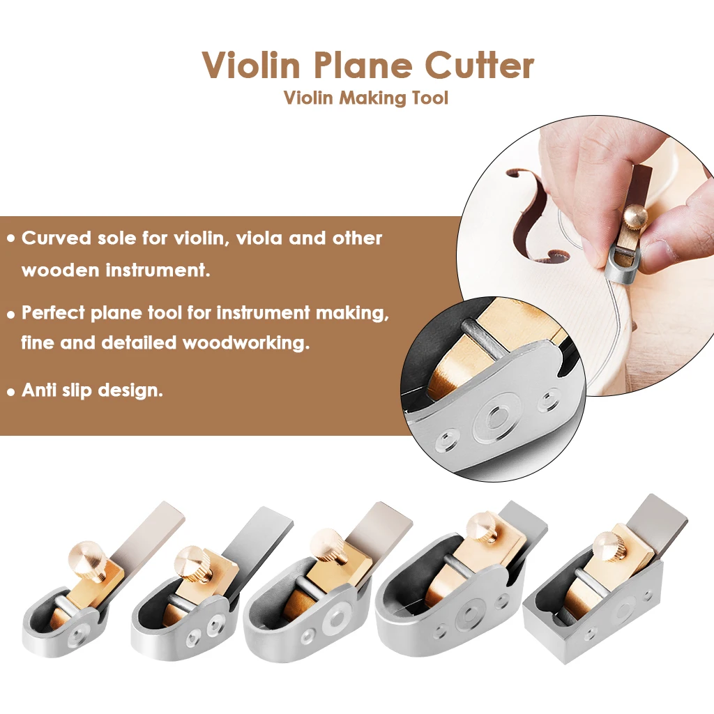NAOMI 5PCS Handmade Metal Brass Luthier Tool For Viola Plane Tool  Violin Maker Copper Plane Silver Color enlarge