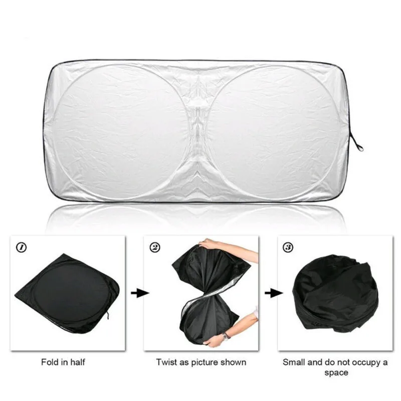 

2022 New Car Shield Cover Visor UV Block Rear Front Windshield Casement Sun Shade Foldable Exterior Accessories