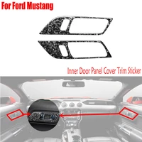 for ford mustang 2015 2020 forged carbon fiber car accessories interior parts inner door panel cover trim sticker