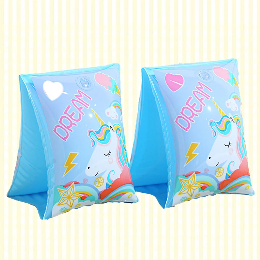 

1 Pair Adorable Unicorn Pattern Swim Rollup Floats Tube Water Wings Inflatable Armbands Flotation Sleeves for Kids Children