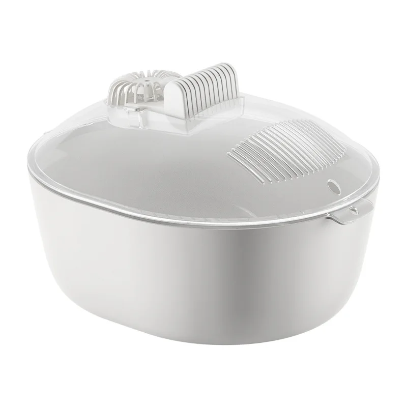 

Large Capacity Defrosting Tray with Drip Basket & Transparent Cover Fast Thawing of Frozen- Food Meat Defroster- Kitchen M68E