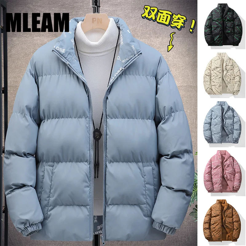 

Men Warm Jackets Fashion Parkas Warm Jacket Casual Unisex Women Double Side Wear Winter Coats Thicken Puffer Male Clothing