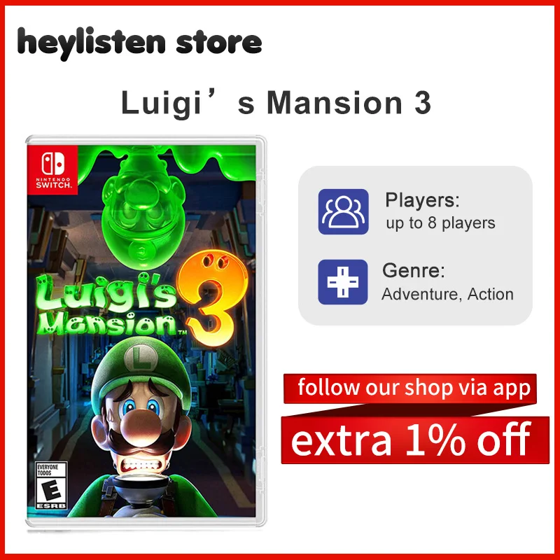 

Nintendo Switch Game Deals - Luigi’s Mansion 3 - Stander Edition - games Cartridge Physical Card