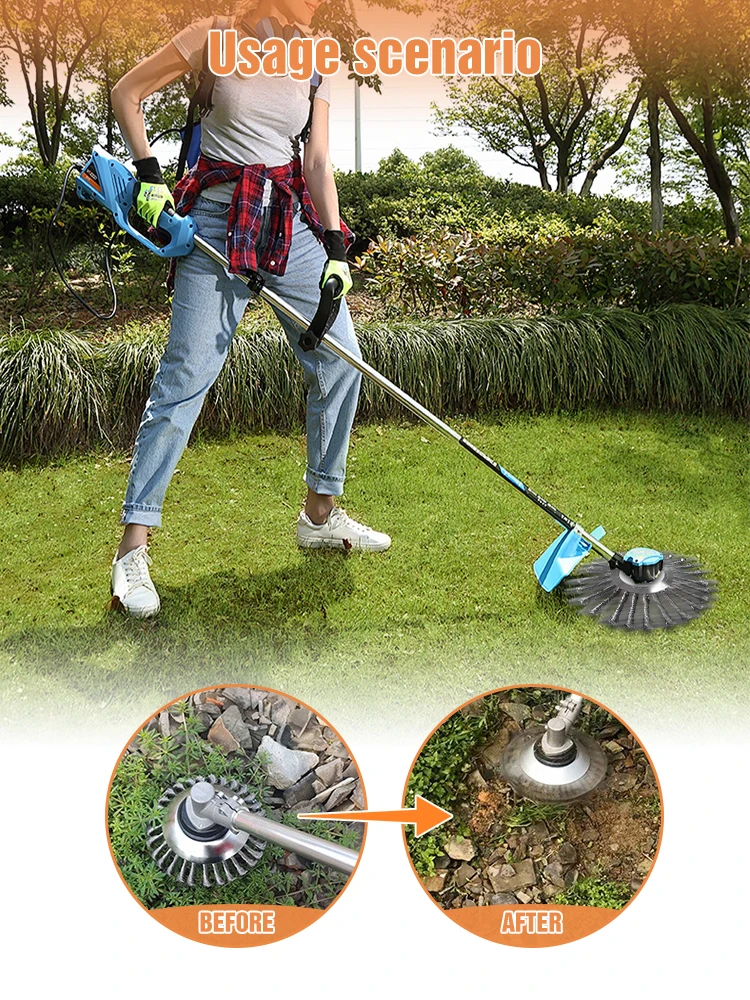 Модернизированная 6/8/10 дюймовая головка для кустореза травы газонокосилка