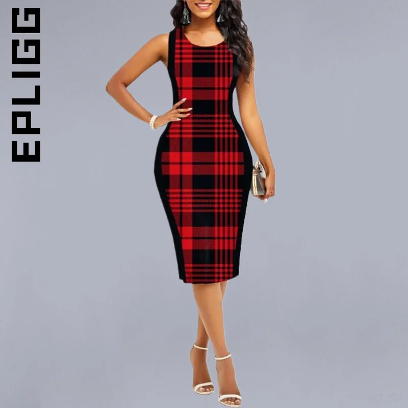 Epligg вечернее Клубное платье без рукавов модное винтажное универсальные