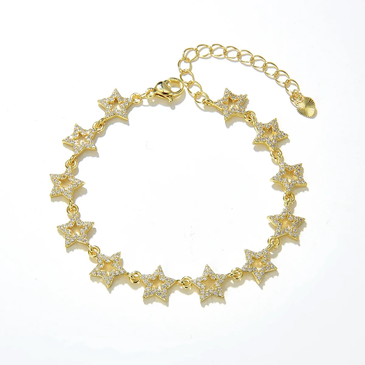 

Модный подарок на день Святого Валентина, золотистый браслет с цирконом, браслет для влюбленных, свадебной вечеринки, 5 шт.