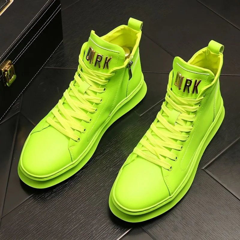 

2023 Spring New Youth Fashion Height Increasing Inse Platform Tide Versatile High-Top Casual Boots Men