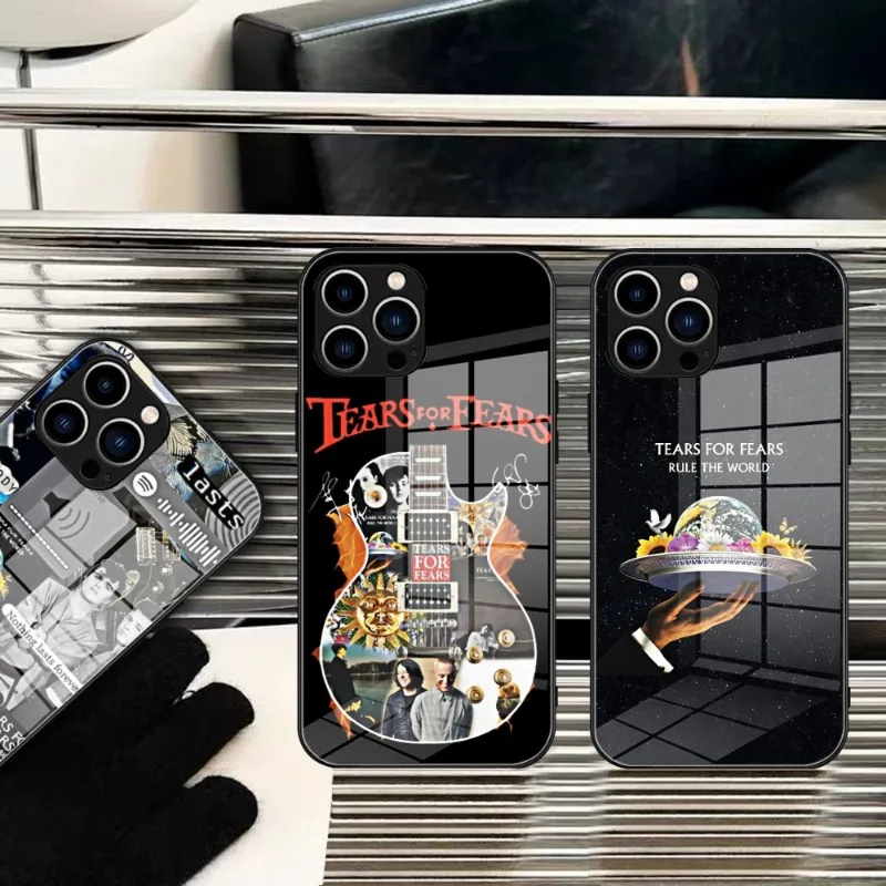 Чехол для телефона в стиле ретро, закаленное стекло для IPhone 14 13 11 12 Pro 8 7 Plus X 13 Pro MAX XR XS MINI, с рисунком слез от страх