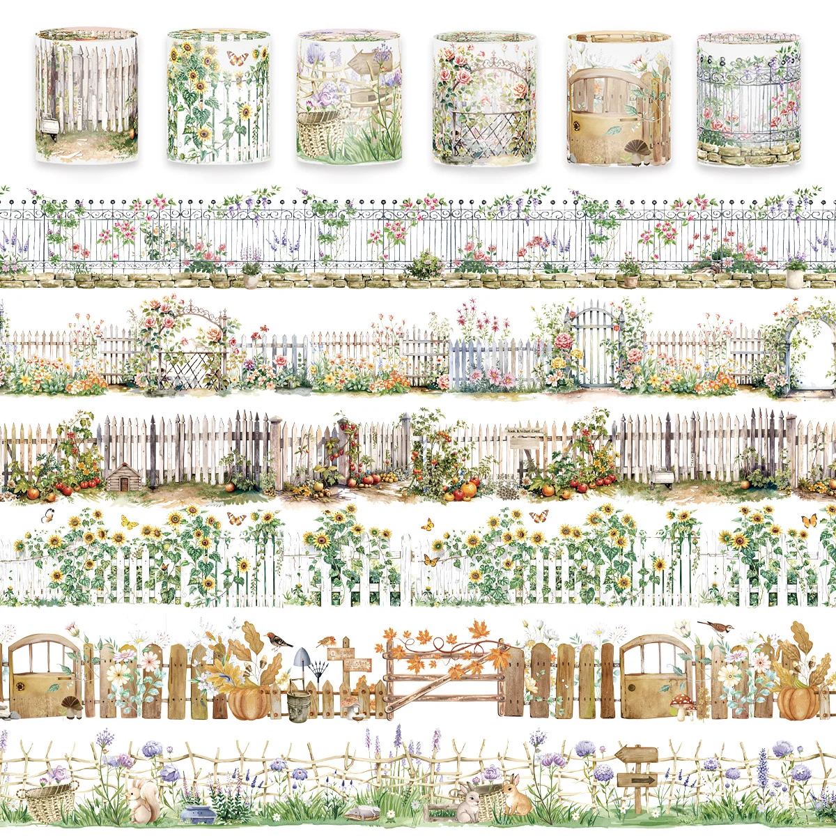 

Декоративная лента для забора, 6 рулонов