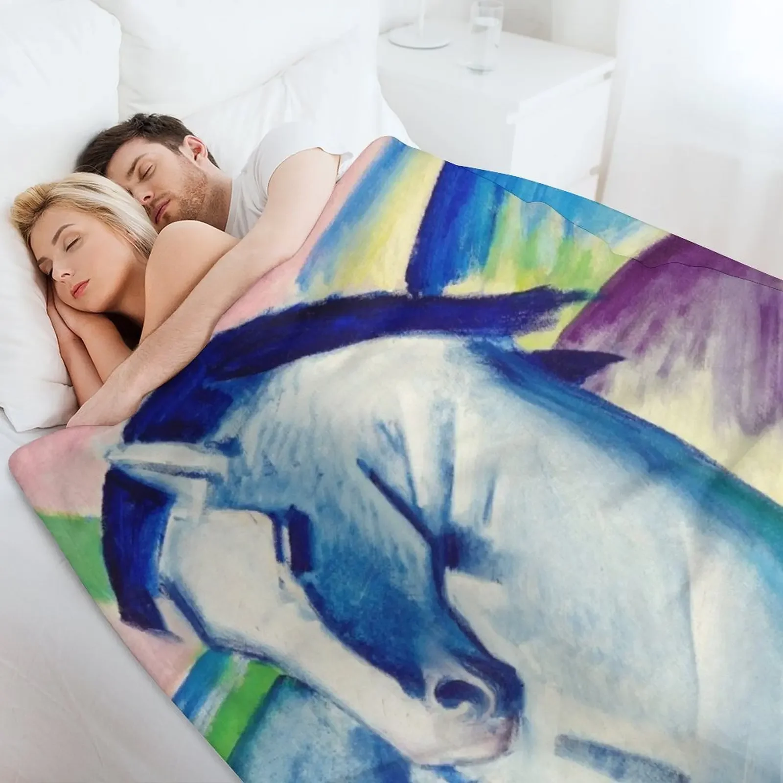 Франц Марк Плед с синей лошадью для детей