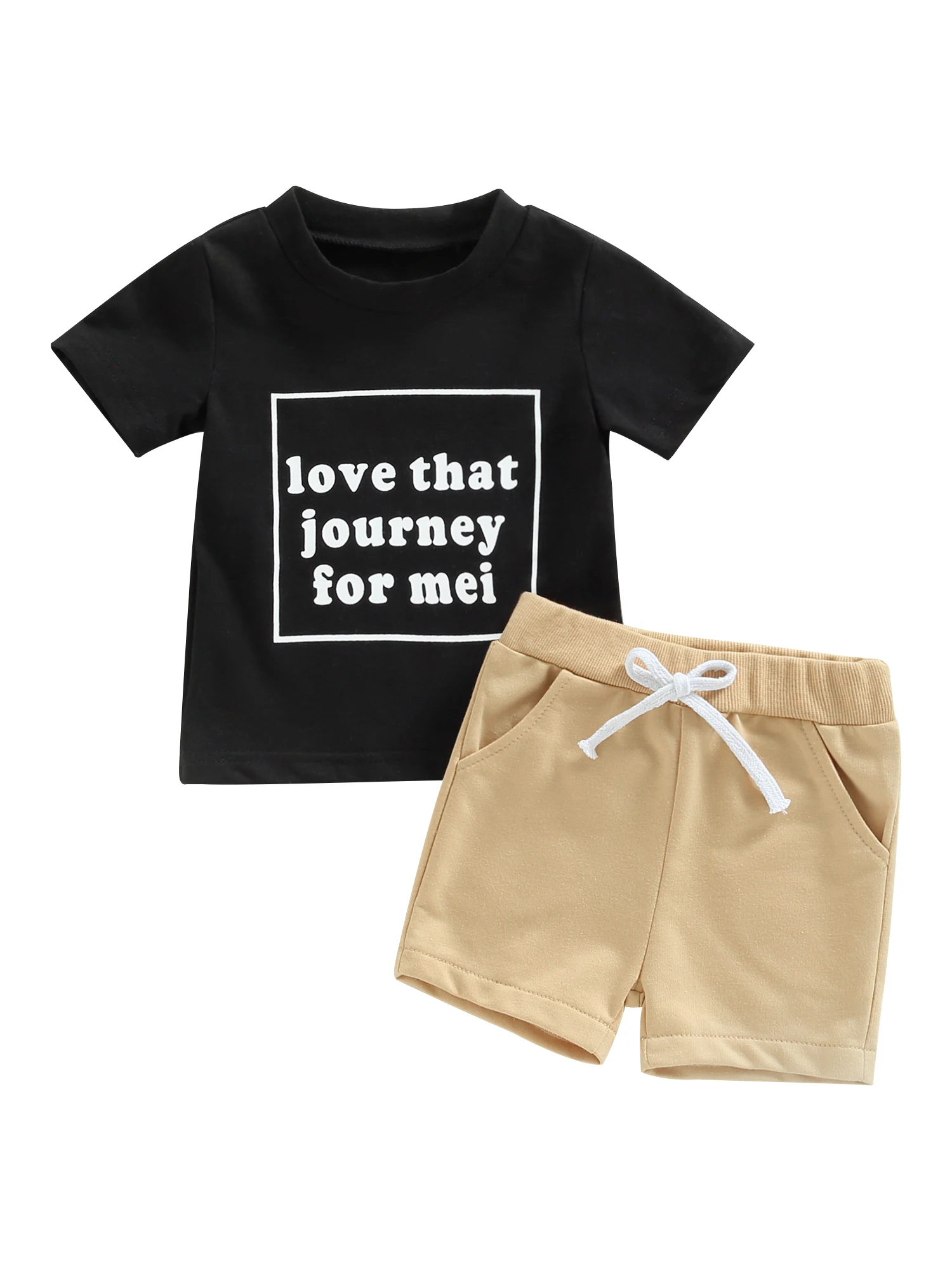 

Хлопковая рубашка с коротким рукавом и буквенным принтом, однотонные шорты