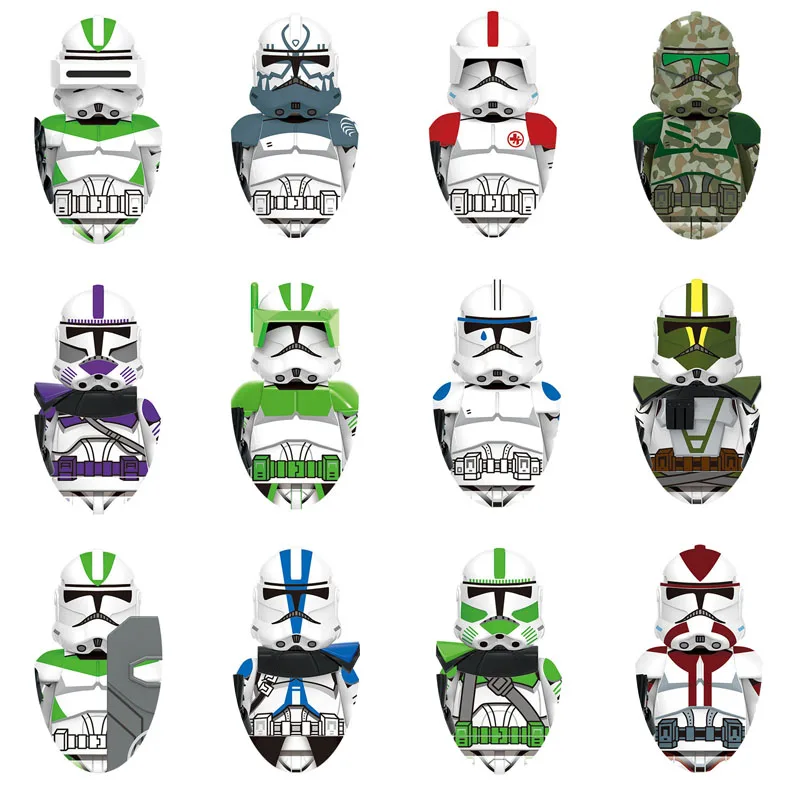 

X0344 X0345 мини-робот из Звездных войн, фигурка игрушечного робота, Клон солдат, эхо сборная кукла, строительные блоки для мальчиков, подарок на день рождения