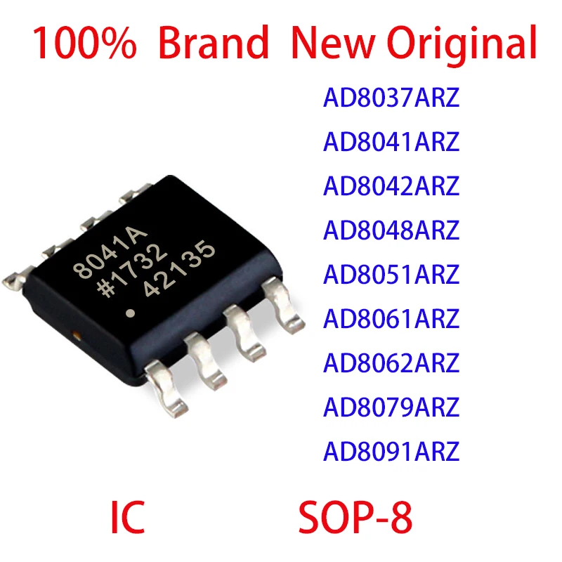 

AD8037ARZ AD8041ARZ AD8042ARZ AD8048ARZ AD8051ARZ AD8061ARZ AD8062ARZ AD8079ARZ AD8091ARZ 100% Brand New Original IC SOP-8