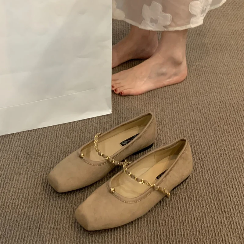 

Женские кроссовки без шнуровки, повседневные Мягкие кроссовки из флока на плоской подошве, с квадратным носком и закрытым носком, 2023