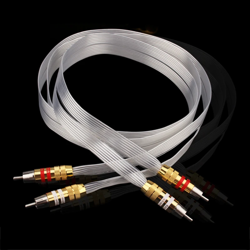 

Audiocrast Pair Nordost OCC silver plated RCA interconnect cable with gold plated RCA plug cable