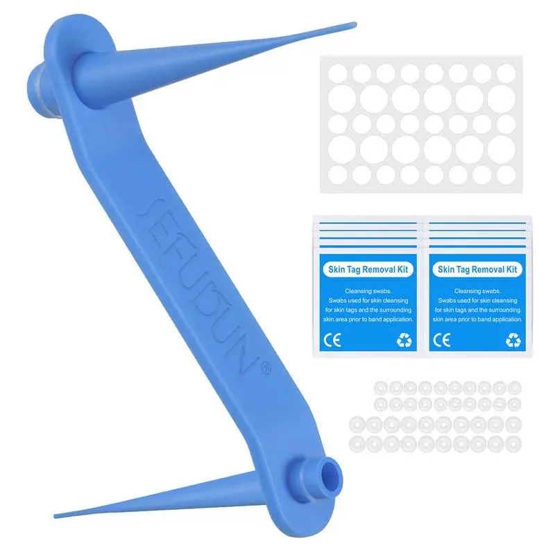 

Skin Tags Removal Gadget Dual-head Skin Tags Remover Device Safe Skin Tags Repair Tool With 40 Rubber Bands To Remove 2-7mm