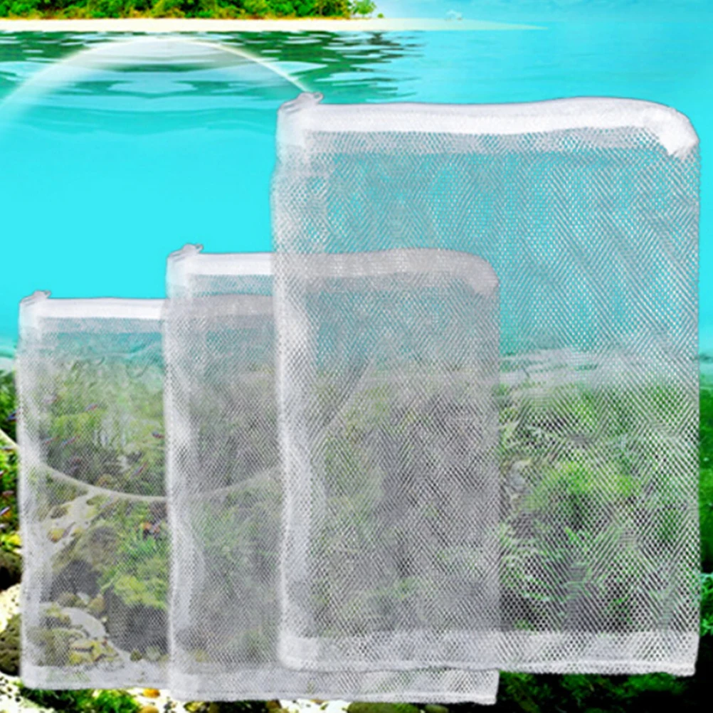 

1Pcs Aquarium Filter ZIPPED Net Mesh Bag Fish Tank Zip Filter Media Bags Micron Aquarium Marine Reef Mesh Pouch Bag Hot Sale