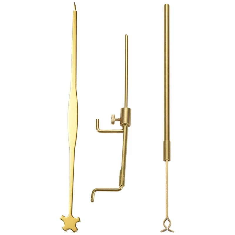 

Brass Violin Luthier Tools Kit Set Sound Post Gauge Measurer Retriever Clip Setter Brass For Violin