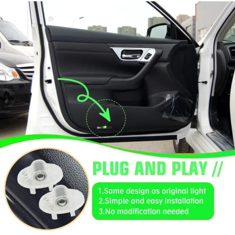 2 шт. светодиодные лампы для дверей автомобиля проектор приветственного света Mazda