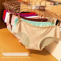 10 pcs new panties sexy lace panties fashion printed ice silk briefs middle waist seamless underpants female sexy lingerie