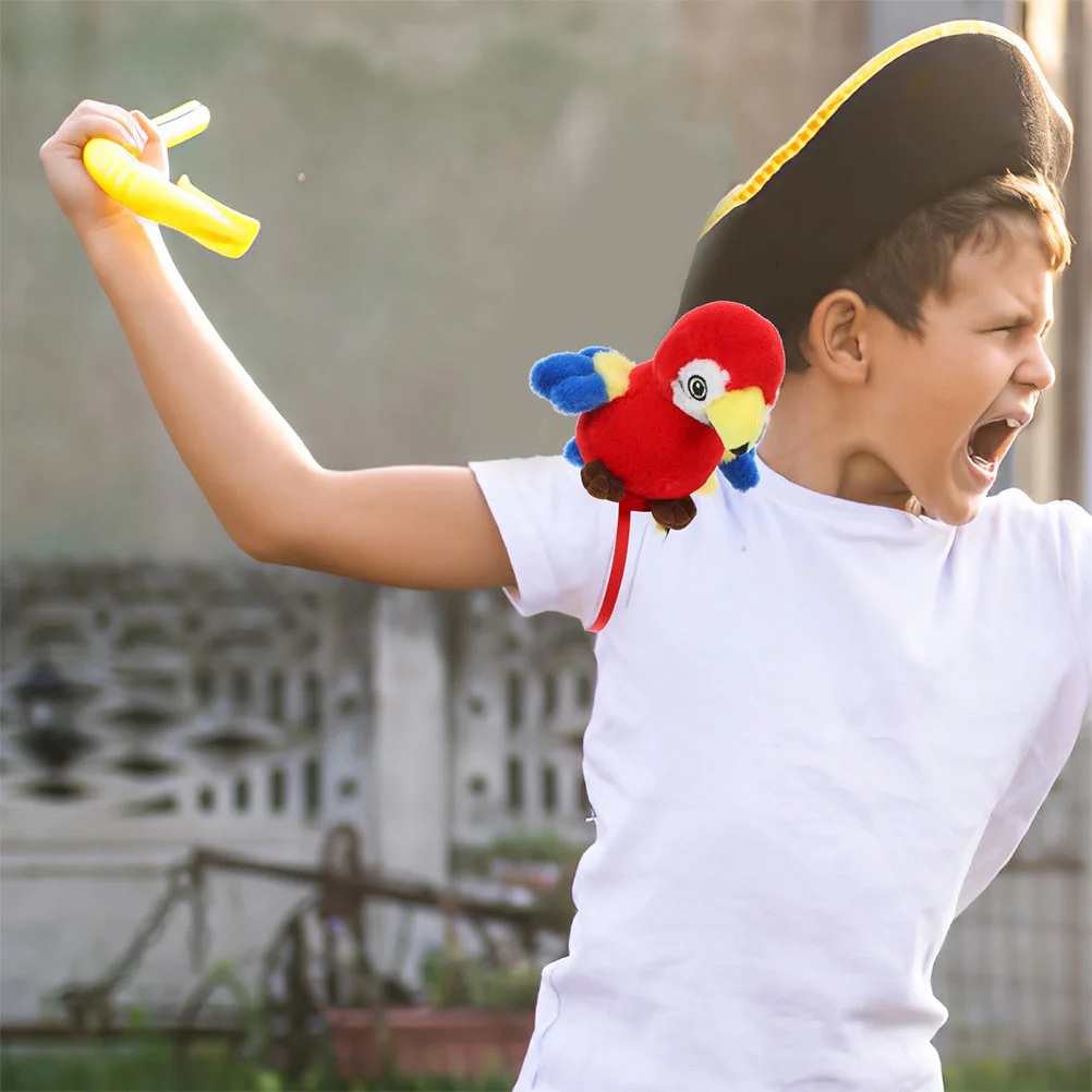 2 шт. плюшевый стоячий попугай детский пиратский костюм имитация костюмов плечо