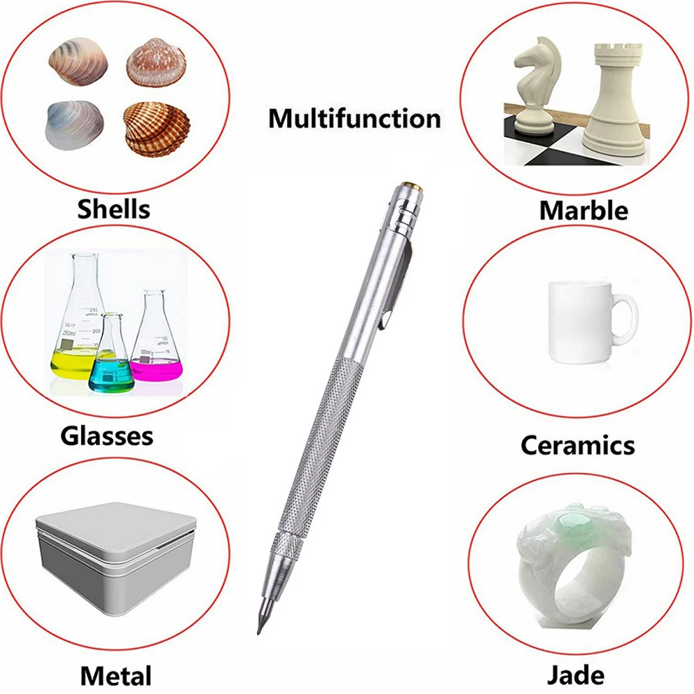 

Durable Scriber Pen Hand Tools 14cm Aluminium Ceramic For Engraving Metal Sheet Glass Glass Scribe Handy Pen-style