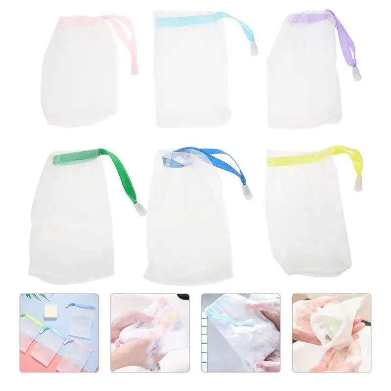 

25Pcs Clean Foaming Mesh Bag Portable Hangable Soap Saver Bag Bath Shower Foaming Mesh Net Cleansing Delicate Foam Network