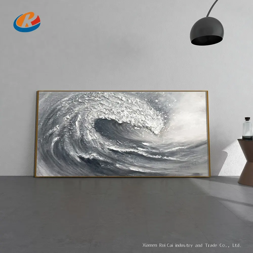 

Abstract Surging Waves Oil Painting No Frame Handmade On Canvas Hanging For Living Dinner Room Wall Art Home Deco